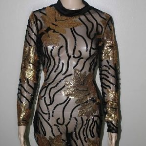 Sheer sequin dress